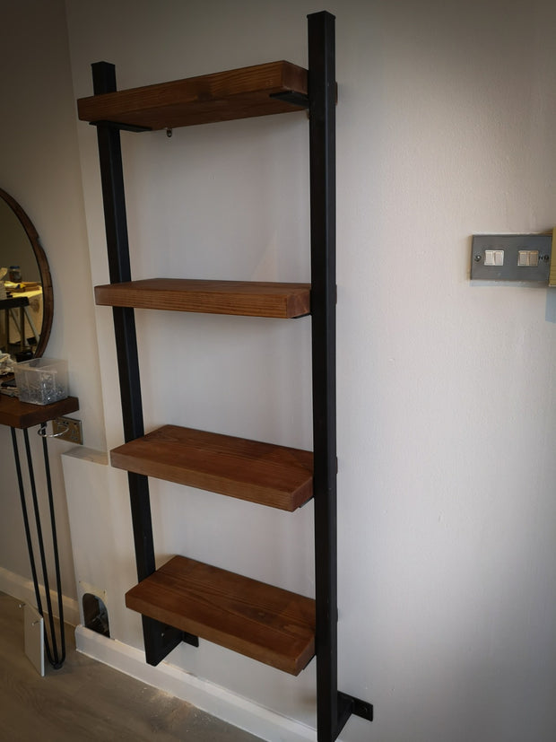Industrial Wall Ladder Shelf Unit
