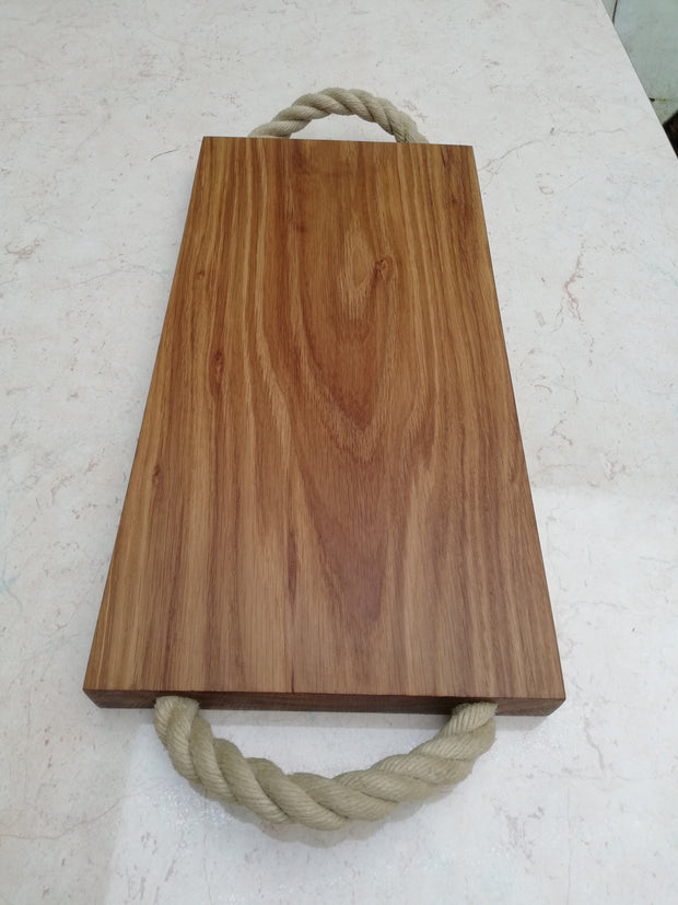 Oak and Rope Serving Board - Large