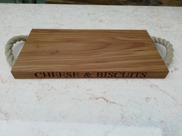 Oak and Rope Serving Board - Large