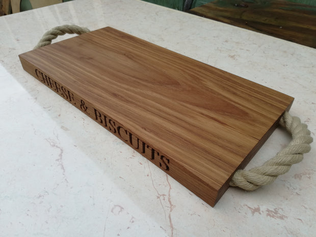 Oak and Rope Serving Board - Large