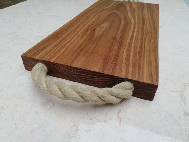 Oak and Rope Serving Board - Large