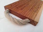 Oak and Rope Serving Board - Small