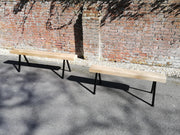 Industrial Oak Bench - Outdoor