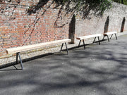 Industrial Oak Bench - Outdoor