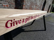 Industrial Oak Bench - Outdoor