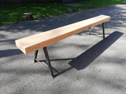 Industrial Oak Bench - Outdoor