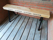 Industrial Oak Bench - Outdoor