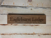 House, Garden Cabin & Stable - Oak Name Plaque